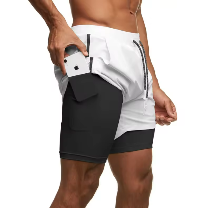 Men's 2 in 1 5" Gym Athletic Workout Shorts 4