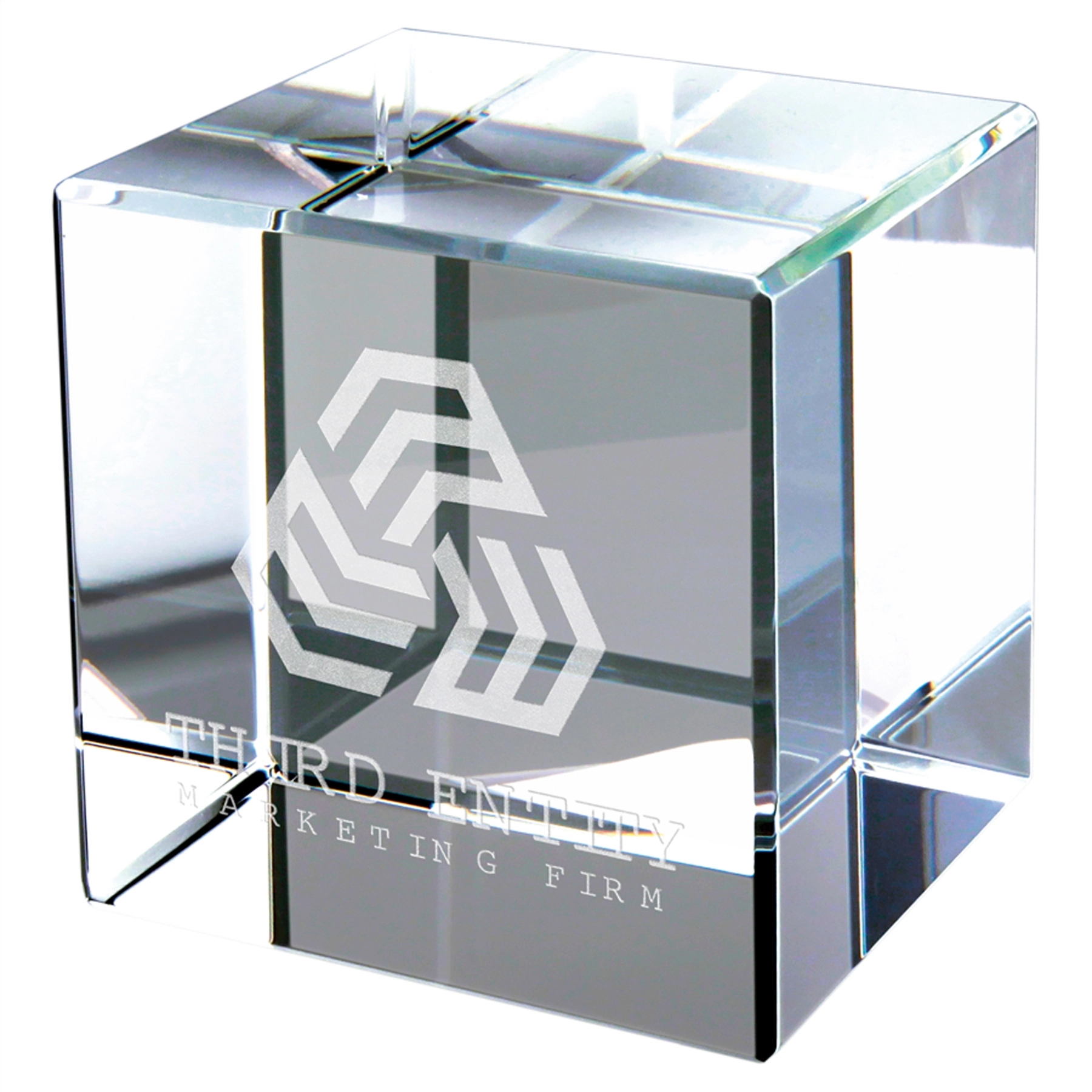 Crystal Cube Award (2 1/2" x 2 1/2") 2
