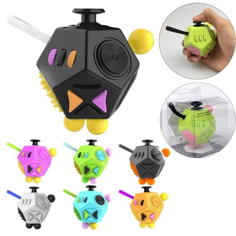 Fidget Dodecagon 12 Side Cube Relieves Stress Anxiety 16