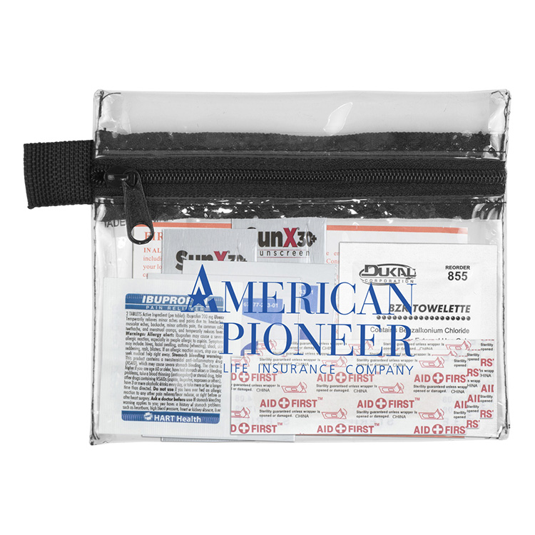 "LAZY DAY" 31 Piece Advanced First Aid Sun and Outdoors Kit in Zipper pack Components 7