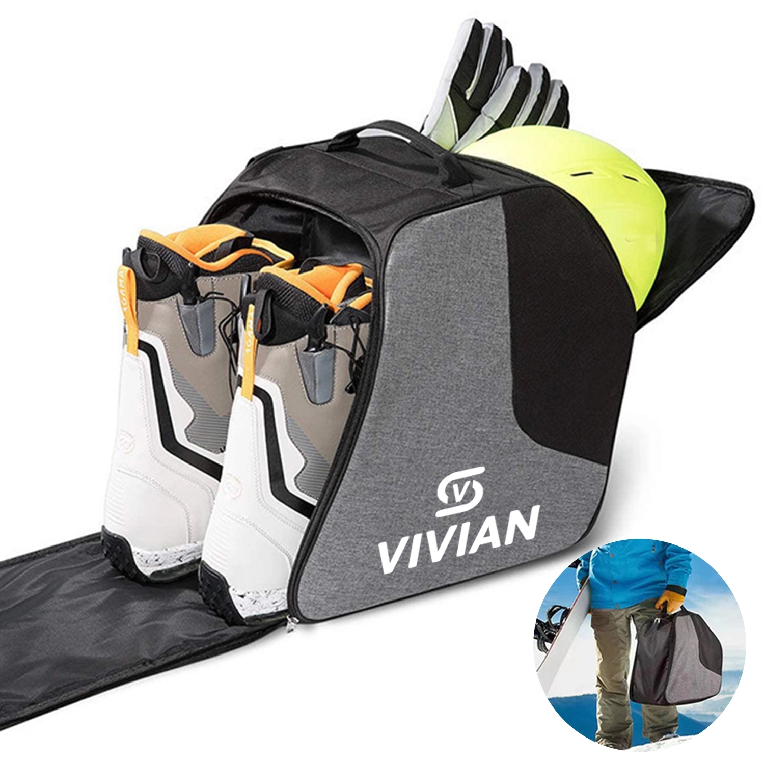 Waterproof Travel Ski Boots Snowboard Bag 3