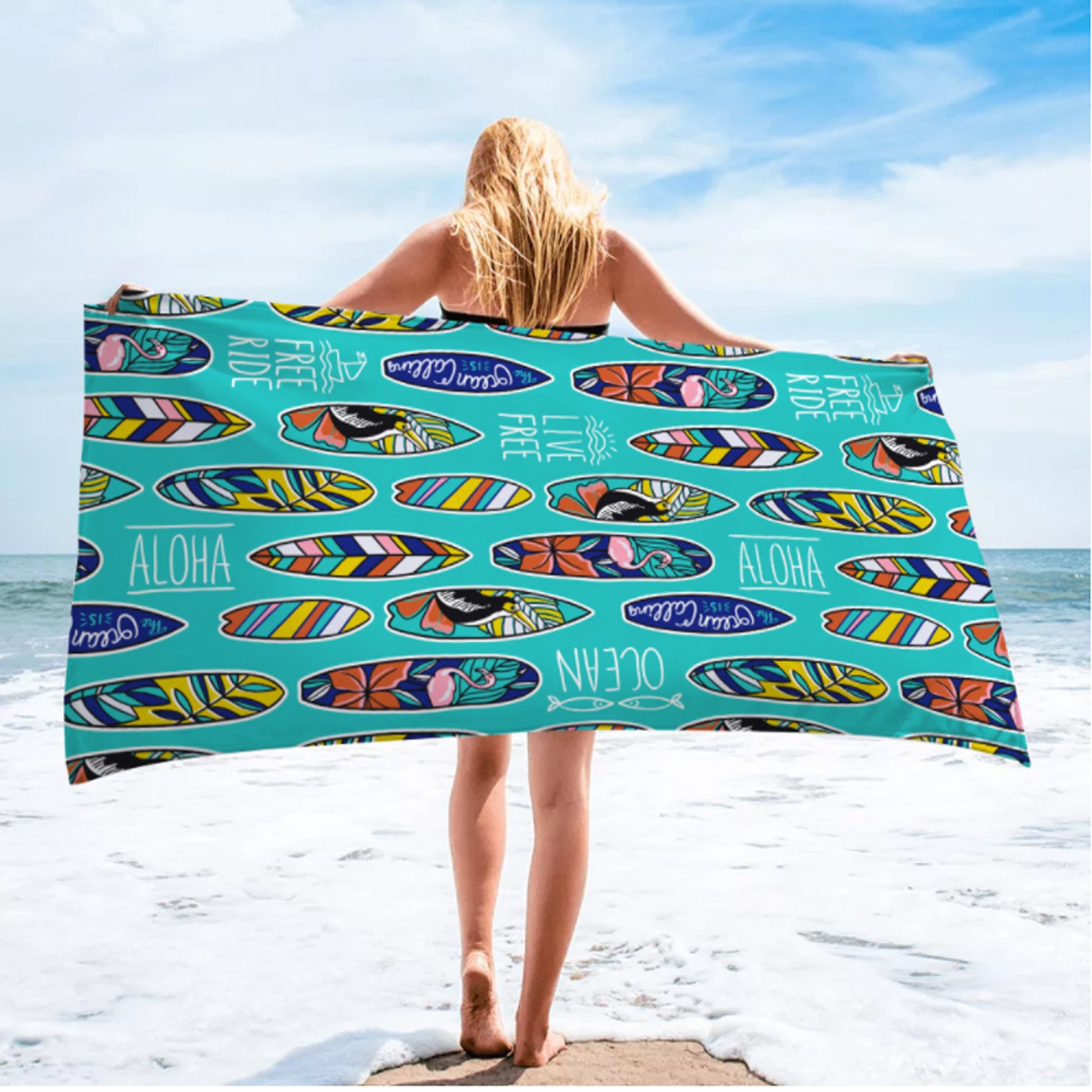 Microfiber Terry Loop Quick Try Beach Towel 3