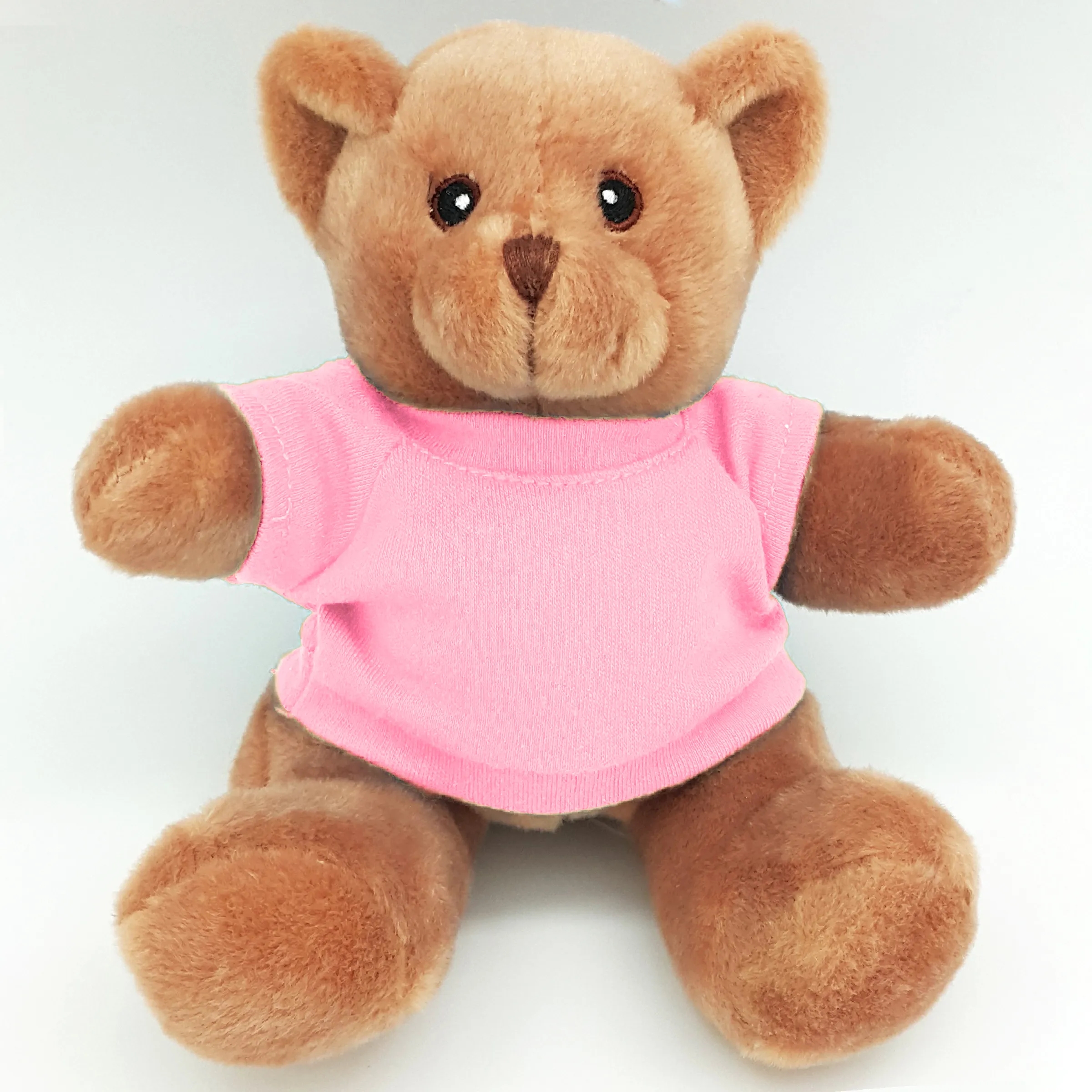 6" Beanie Brown Bear with Embroidered Eyes 22