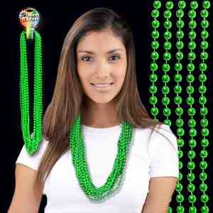 Green Metallic Beaded Necklace