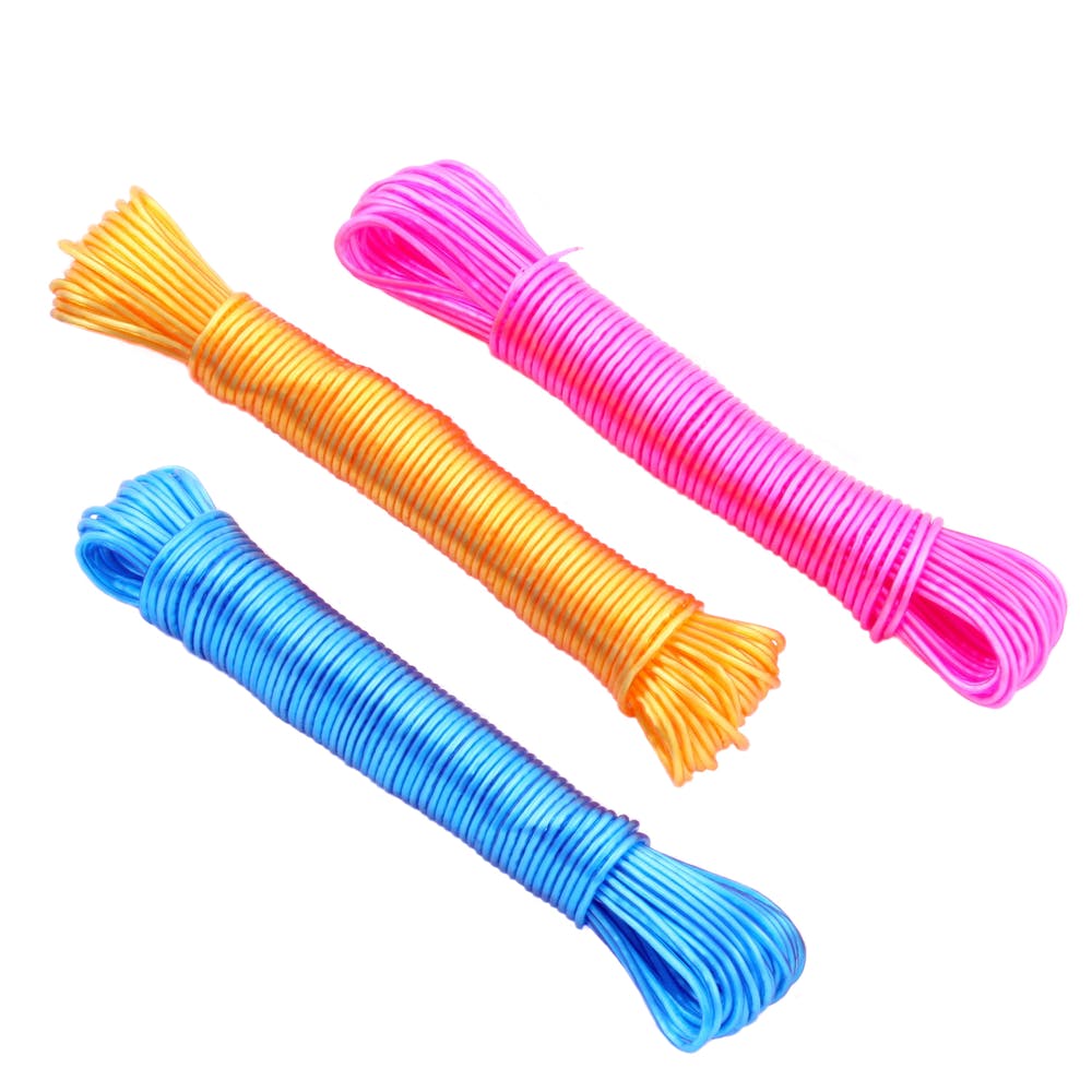 Plastic Clotheslines - 66 Feet Assorted Colors 2