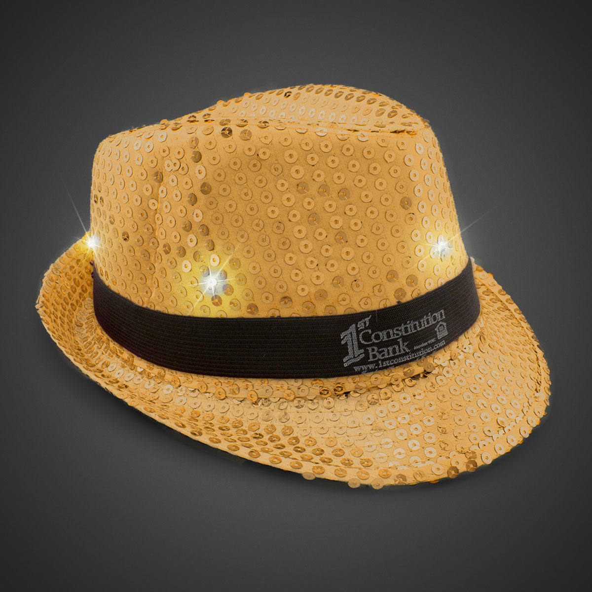Gold Sequin LED Fedora(blank) 3