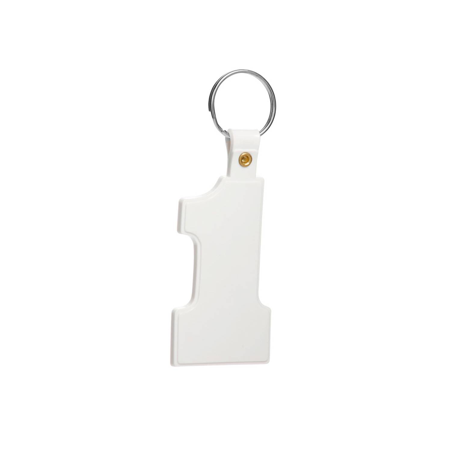 Number 1 Shaped Soft Plastic Keychain 7