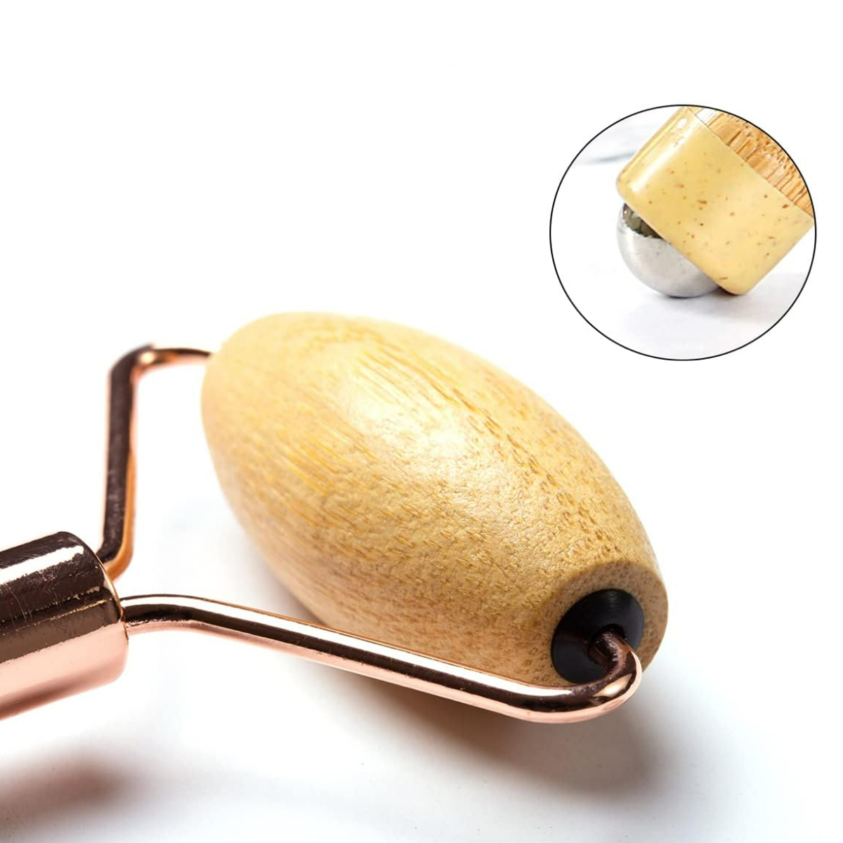 Wooden Facial Roller Massager with Natural Handle 5