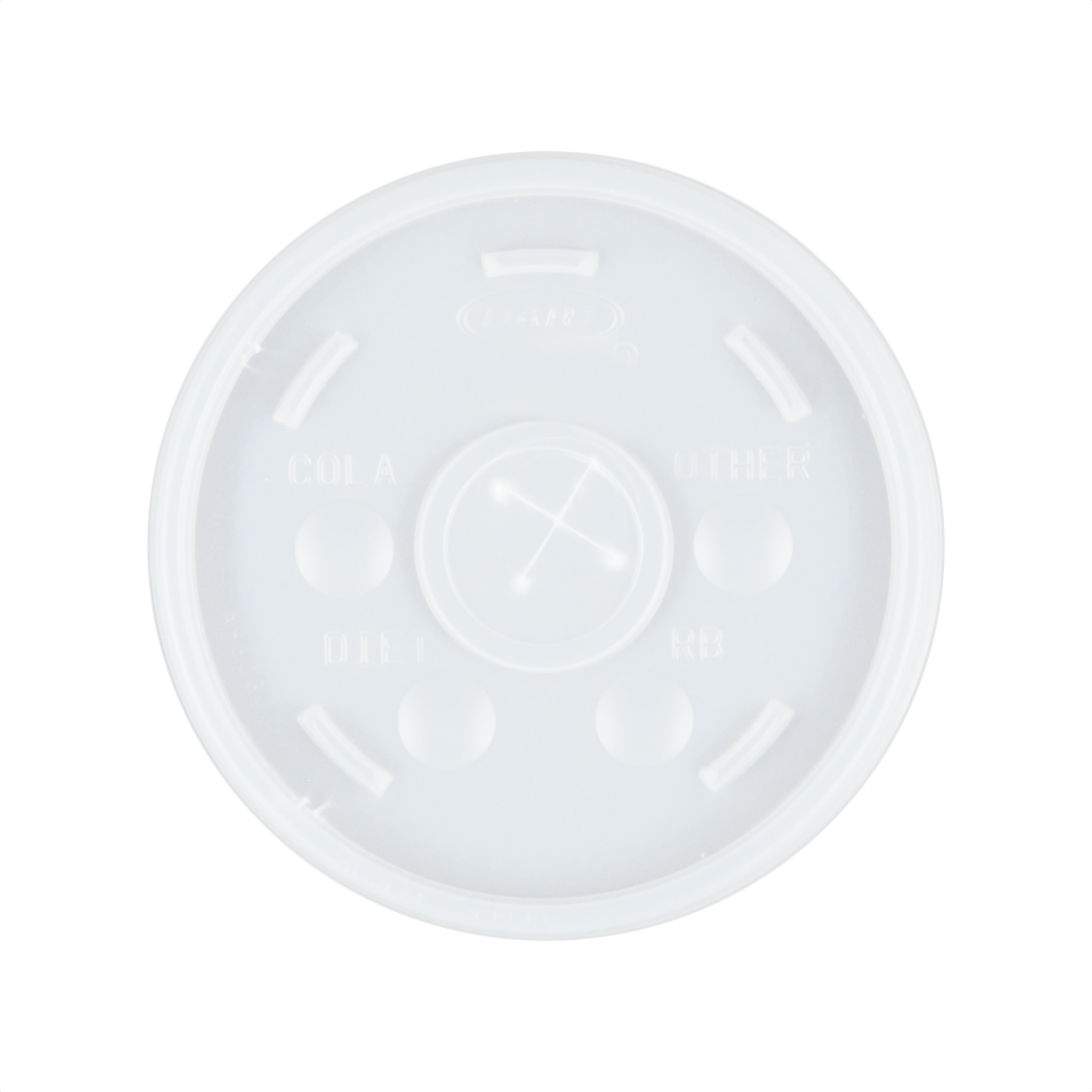 12 oz Foam Cup Straw Slot Lid - Frosted 1