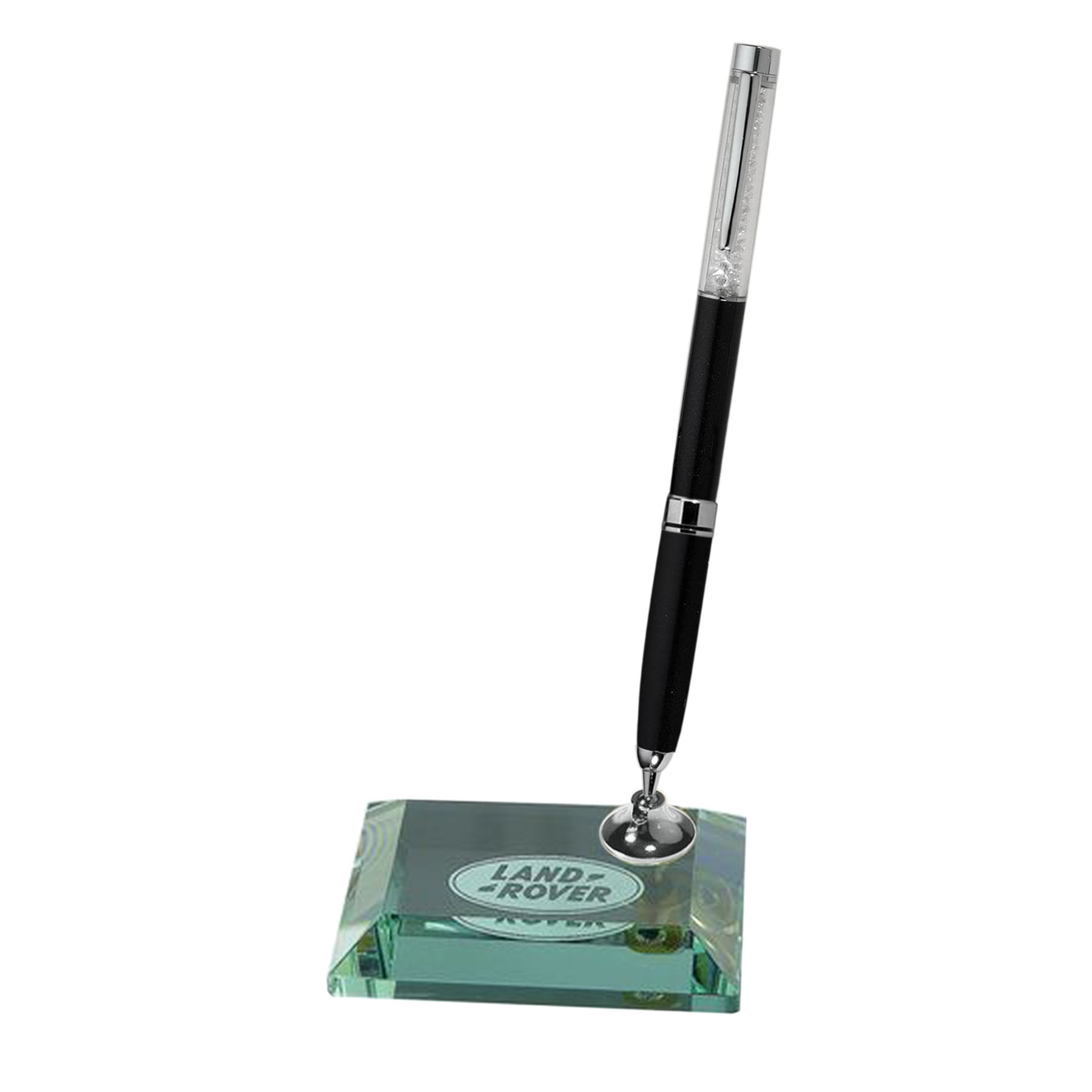 4" Desktop, Award-Jade Glass Pen Set w/ Black pen_D721GA 3