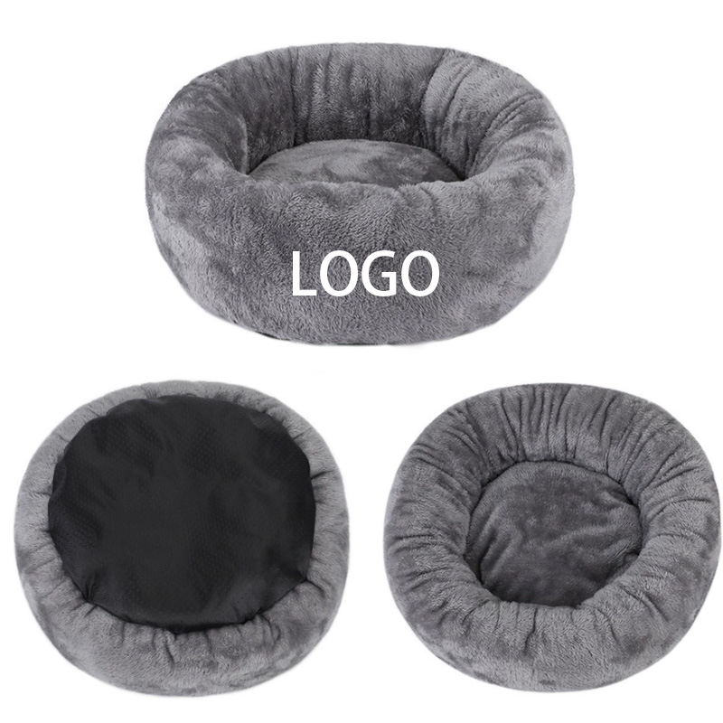 Cozy Arctic Plush Pet Round Bed 1