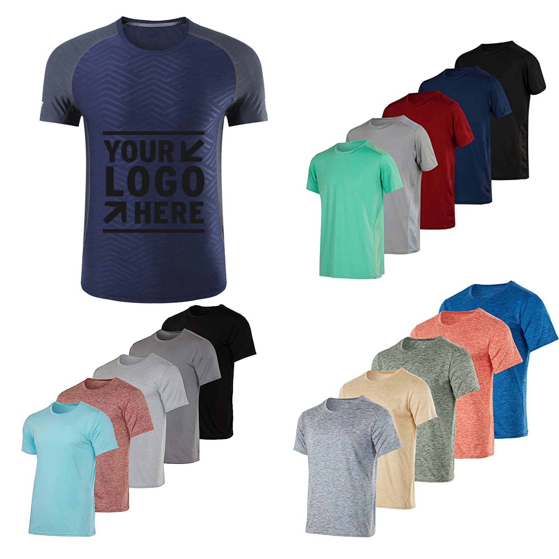 Men's Moisture Wicking Active Athletic Performance Crew Quick Drying T-Shirt 3