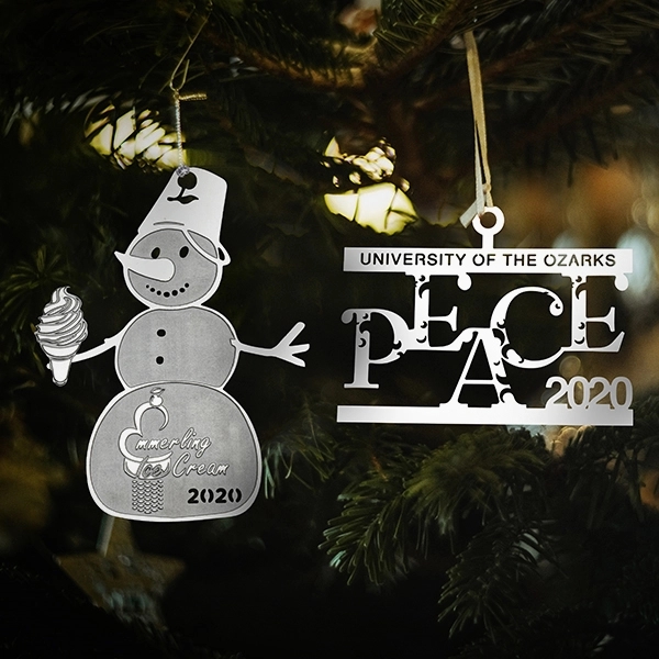 3" Silver Etched Ornament 2