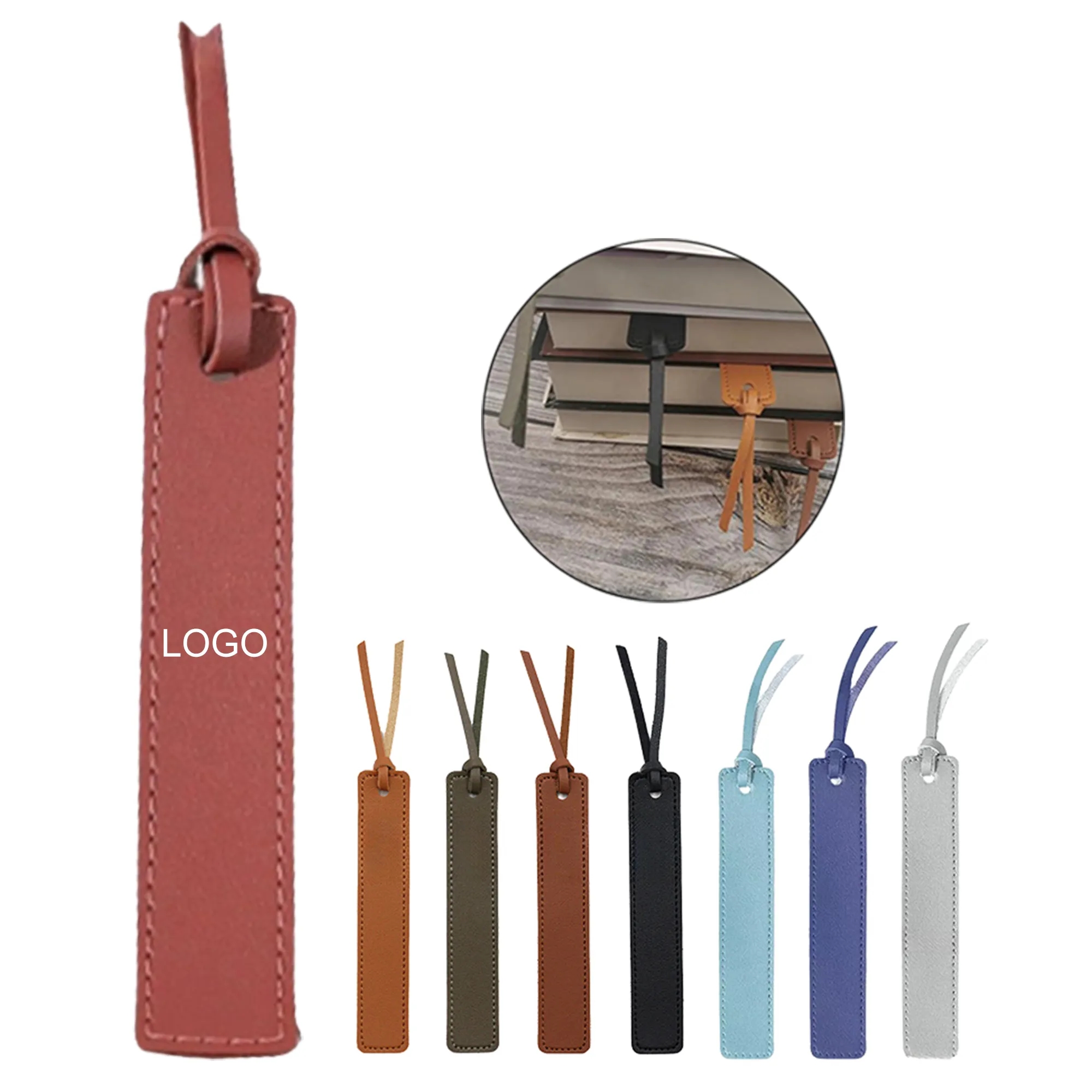 Portable mini leather bookmark 2