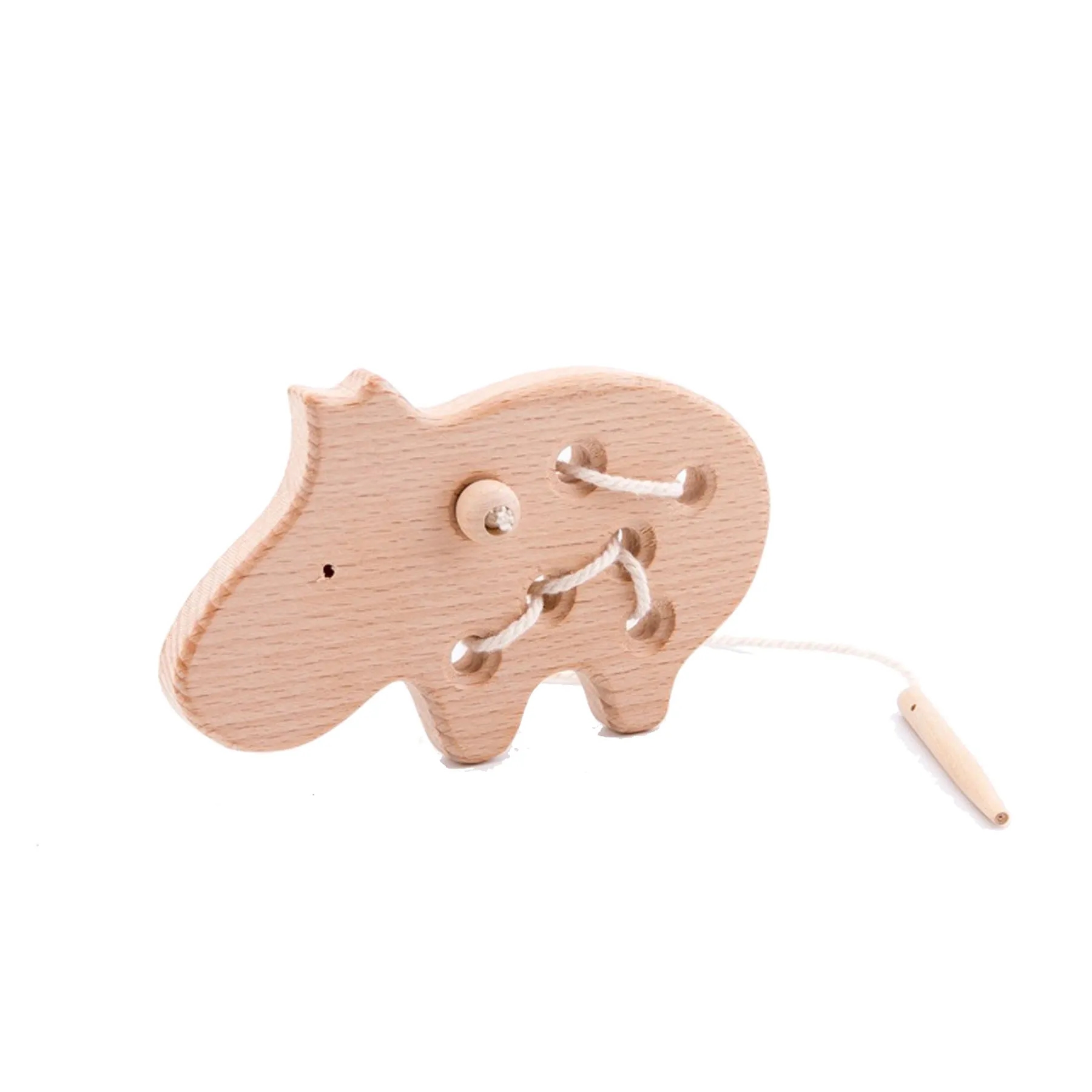 Beech Wood Threading Animal Toy 2