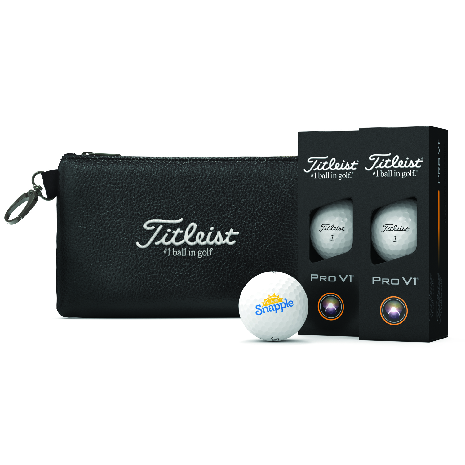 Titleist 6-Golf Ball Valuables Stock Pouch with Pro V1