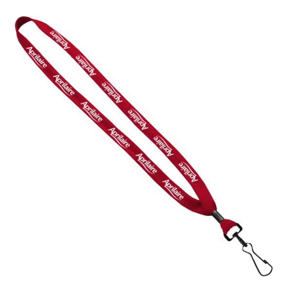 5/8" Polyester Shoelace Lanyard with Metal Crimp & Split-Ring 376