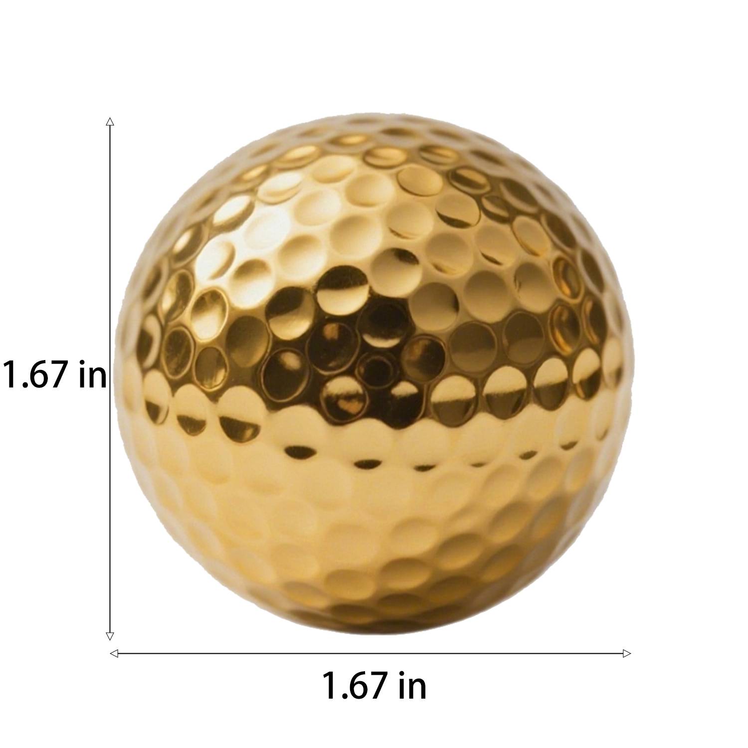 Gold Plated Rubber Golf Balls 2