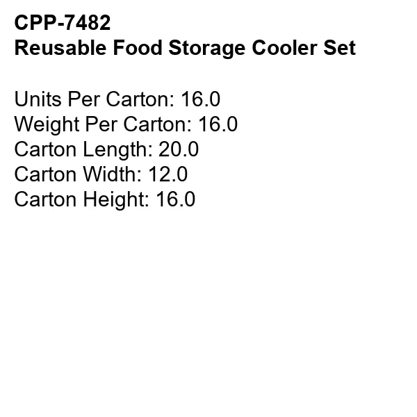 Reusable Food Storage Cooler Set 11