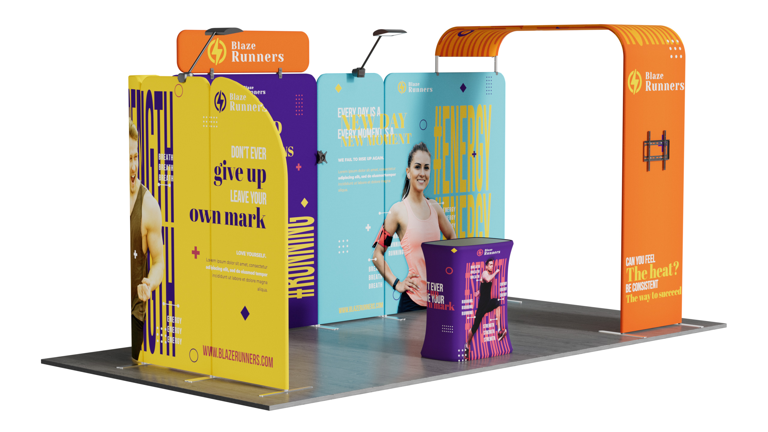 10'x20' Tradeshow Booth Kit - L Kit 1