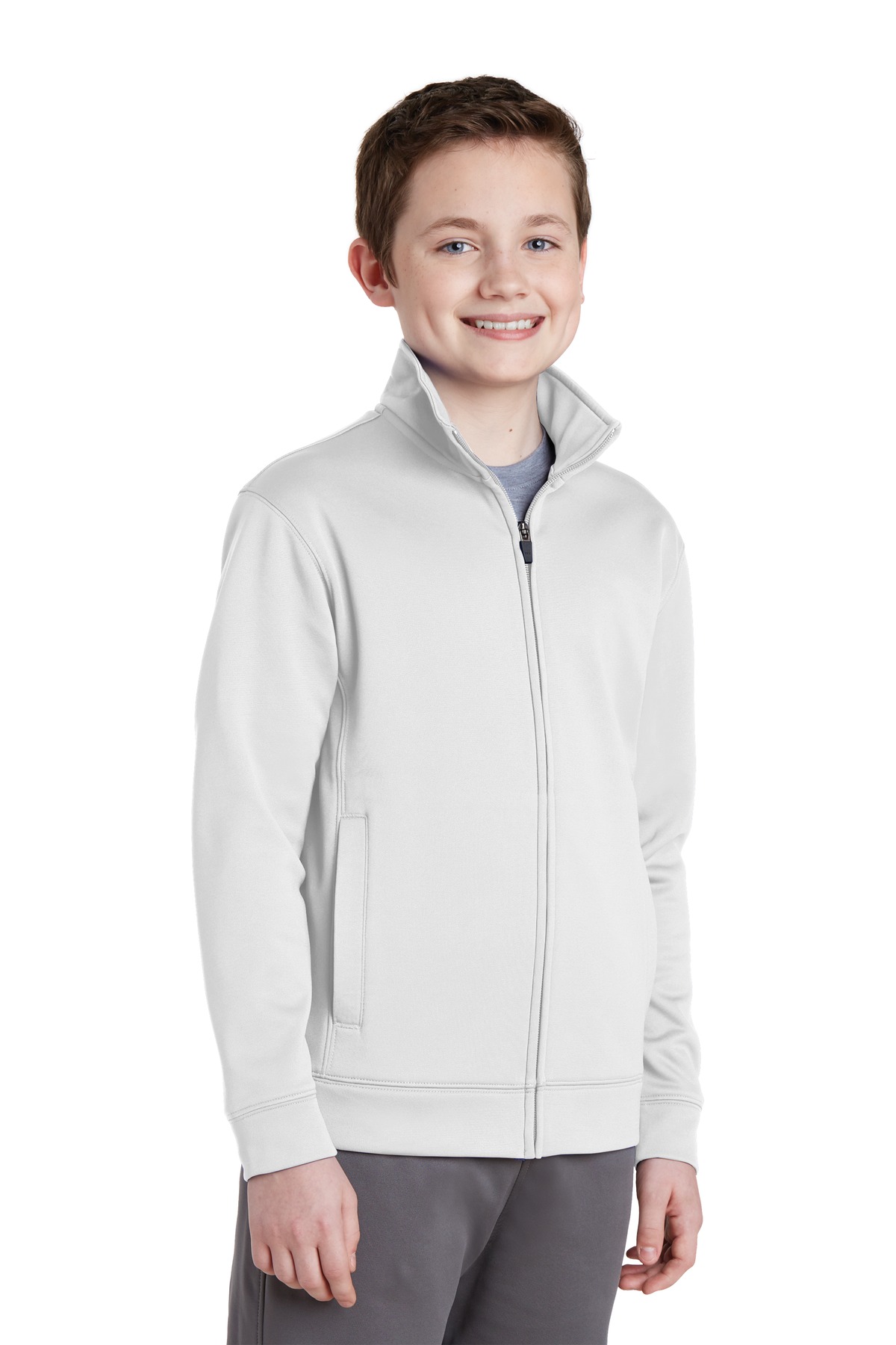 Sport-Tek® Youth Sport-Wick Fleece Full-Zip Jacket 7