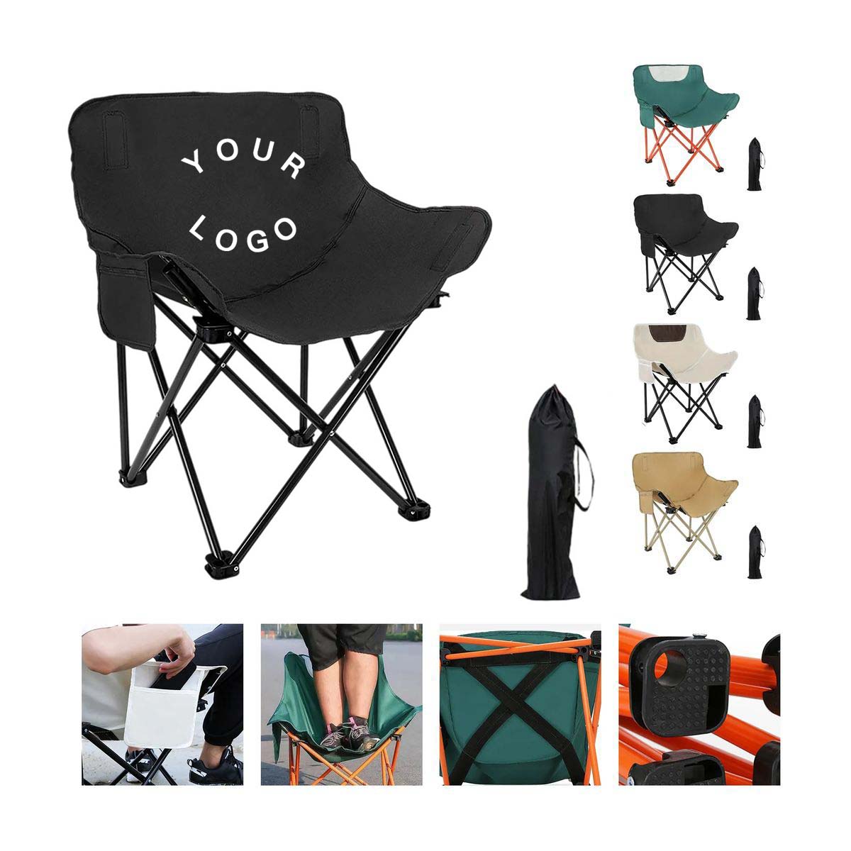 Durable Oxford Fabric Moon Chair with Storage Bag 4