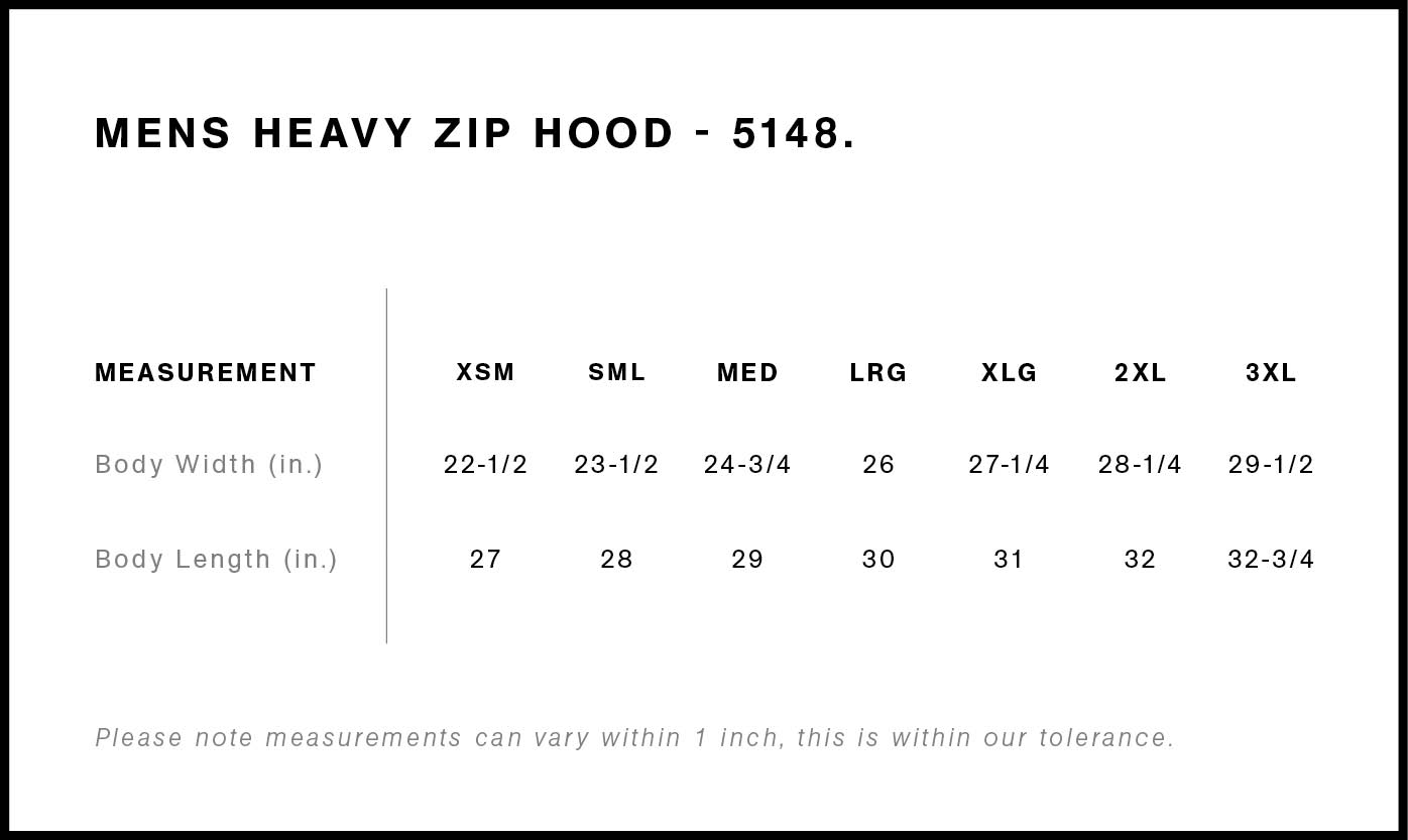 Heavy Zip Hood | 5148, custom hoodie or sweatshirt with logo imprint 19