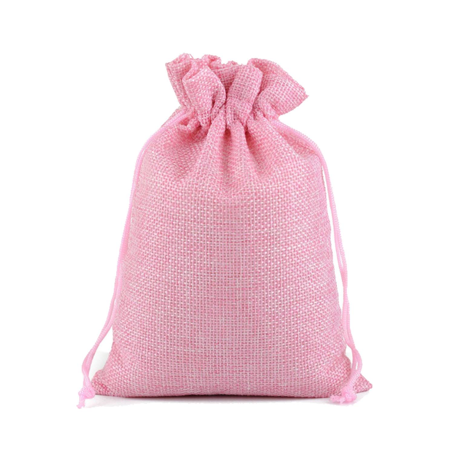 Burlap Drawstring Gift Bag 5