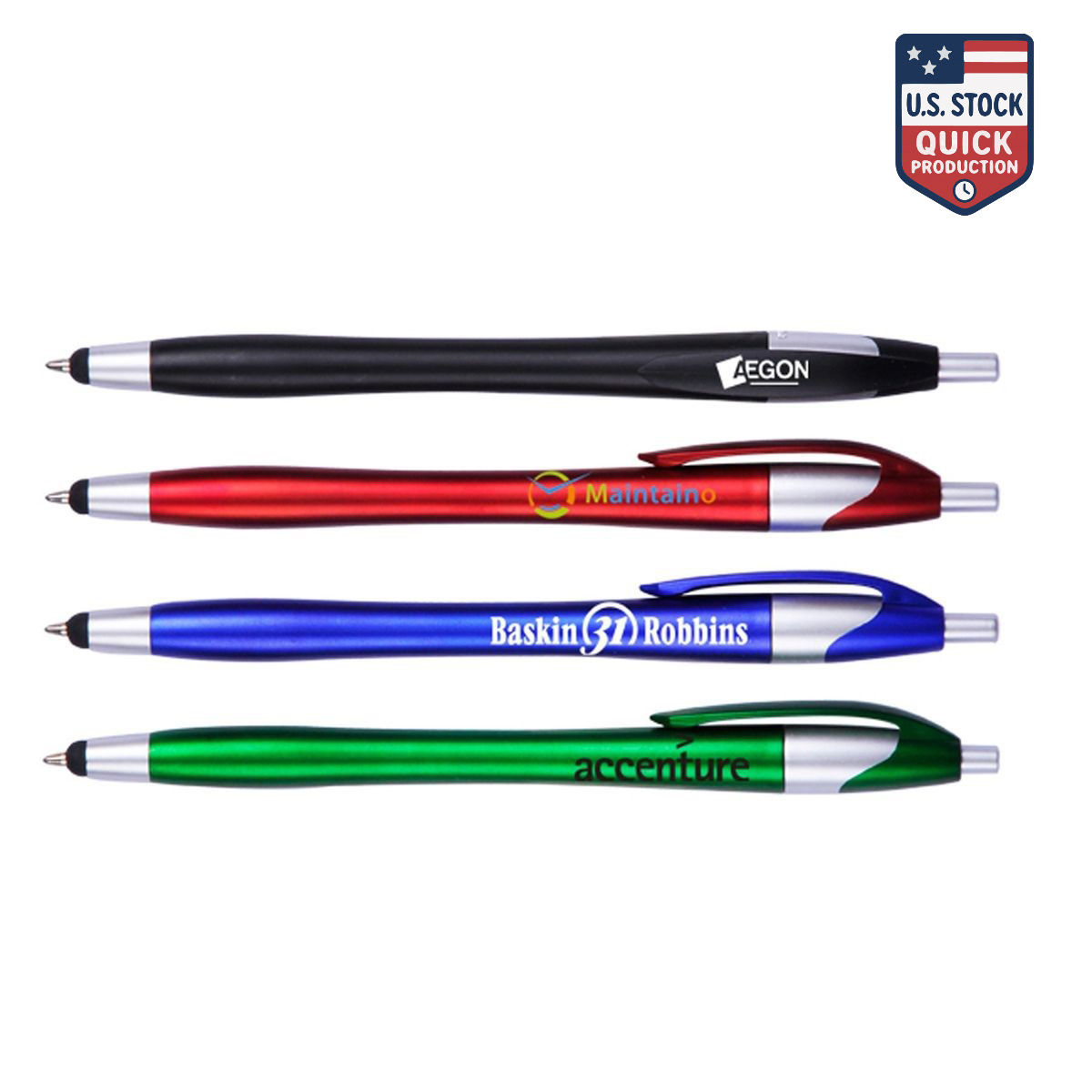 Retractable ballpoint pen with stylus 2