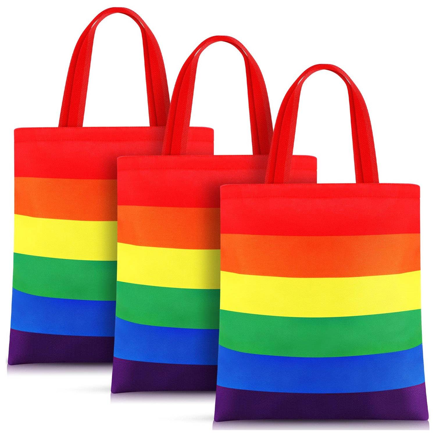 Rainbow Canvas Tote Bag 4
