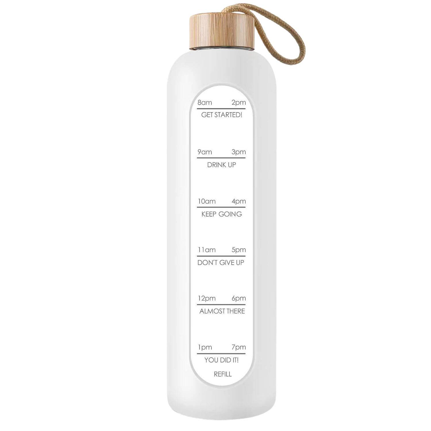 35oz Motivational Borosilicate Glass Water Bottle 3