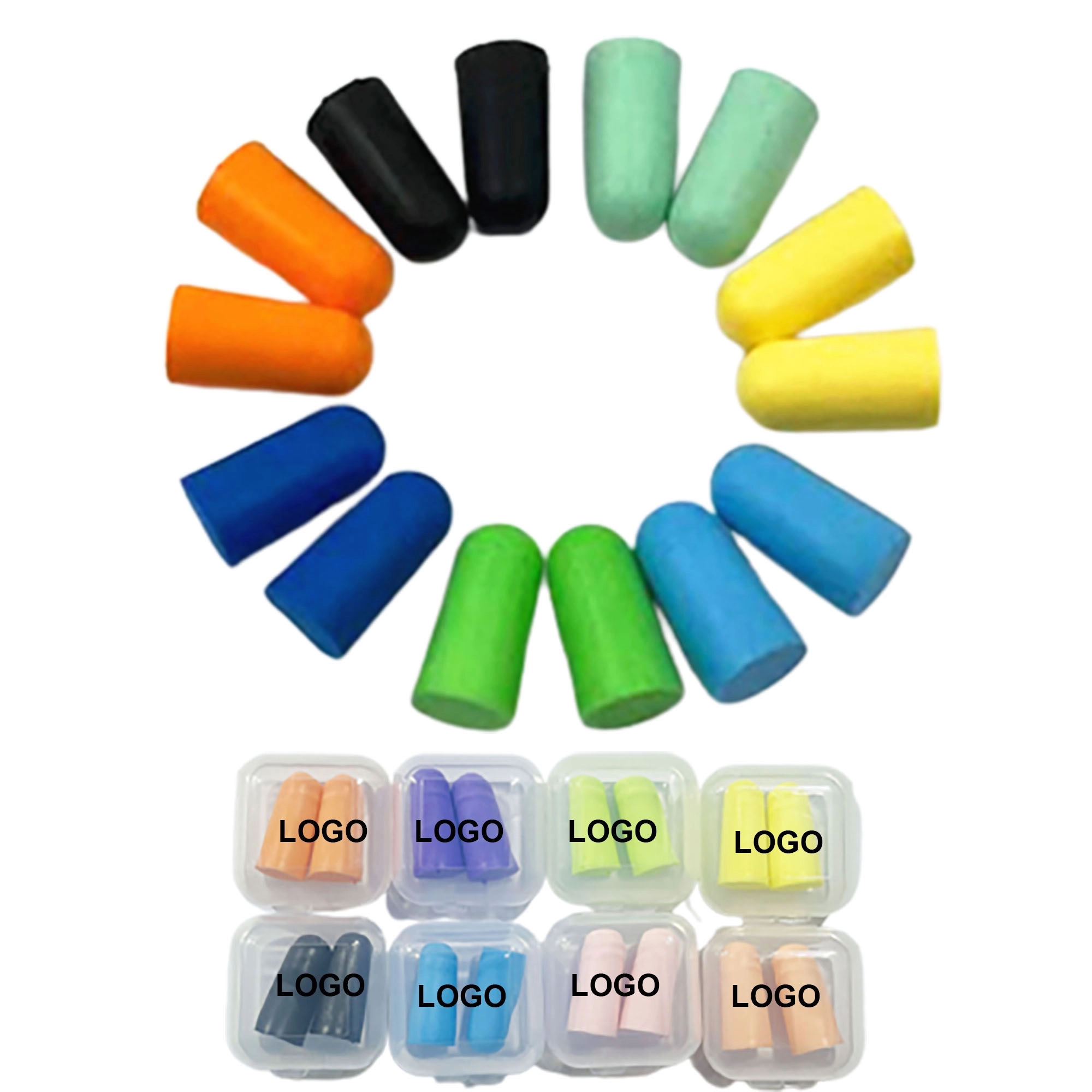 Sponge Ear Plugs With Clear Case