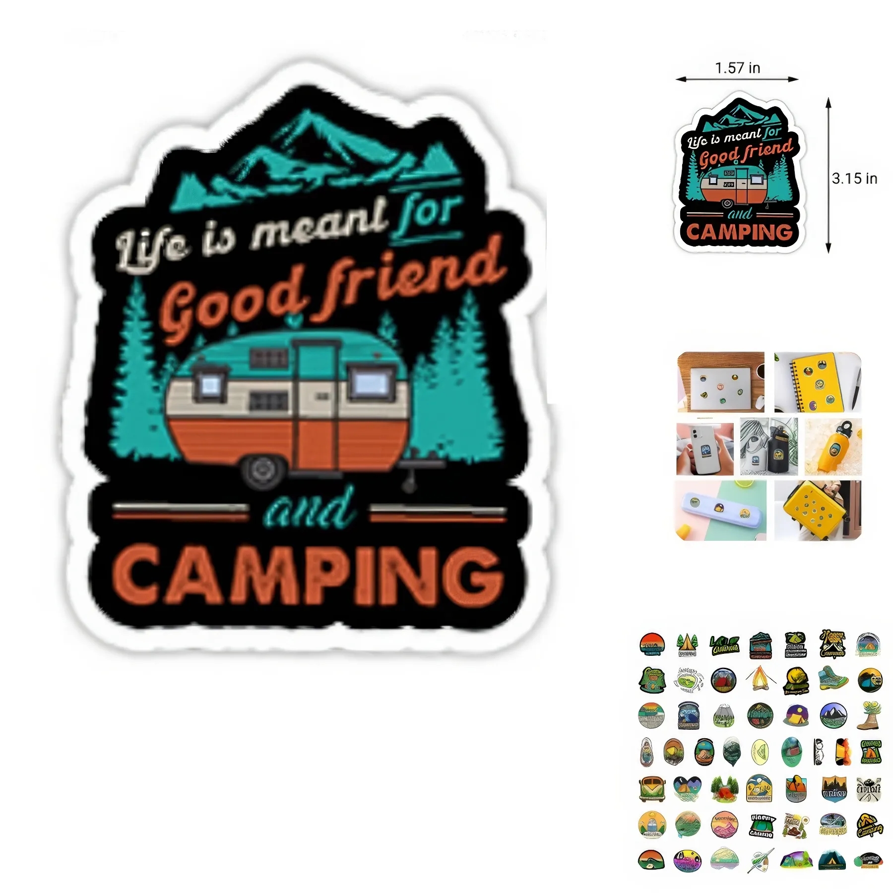 Waterproof Outdoor Camping Graffiti Sticker 4