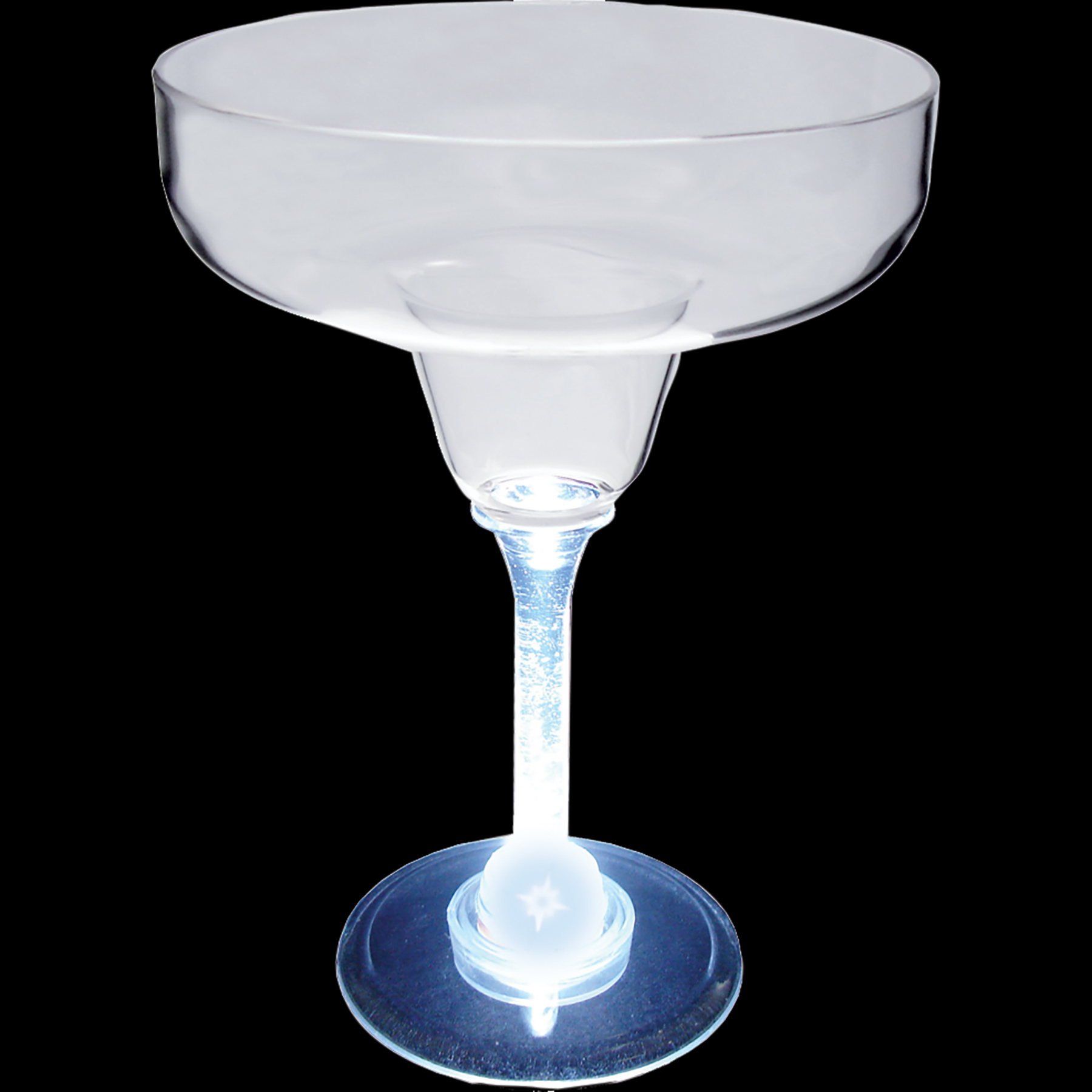 12oz Light Up Standard Stem Plastic Margarita Glass