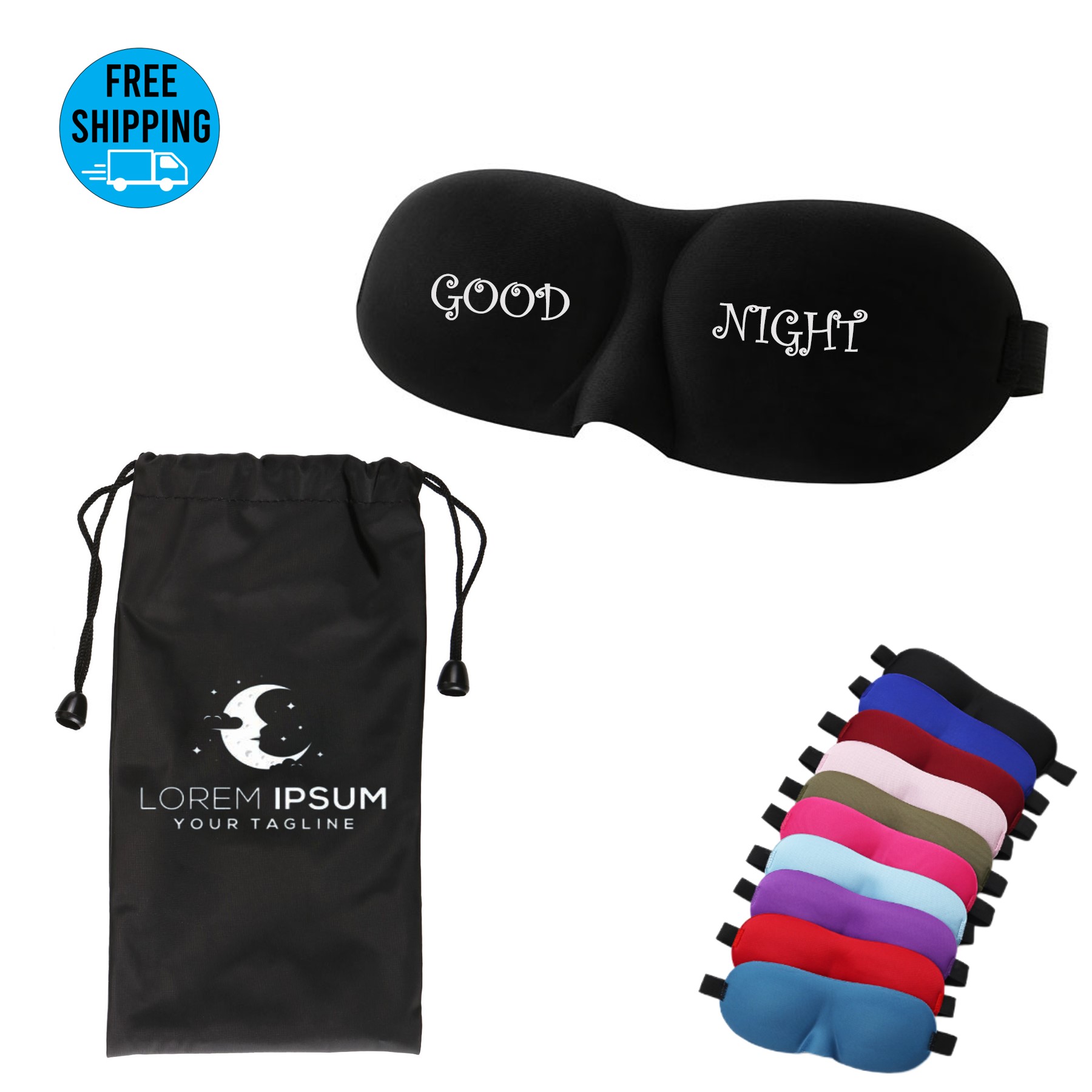 3D sleeping Eye Mask with pouch 1
