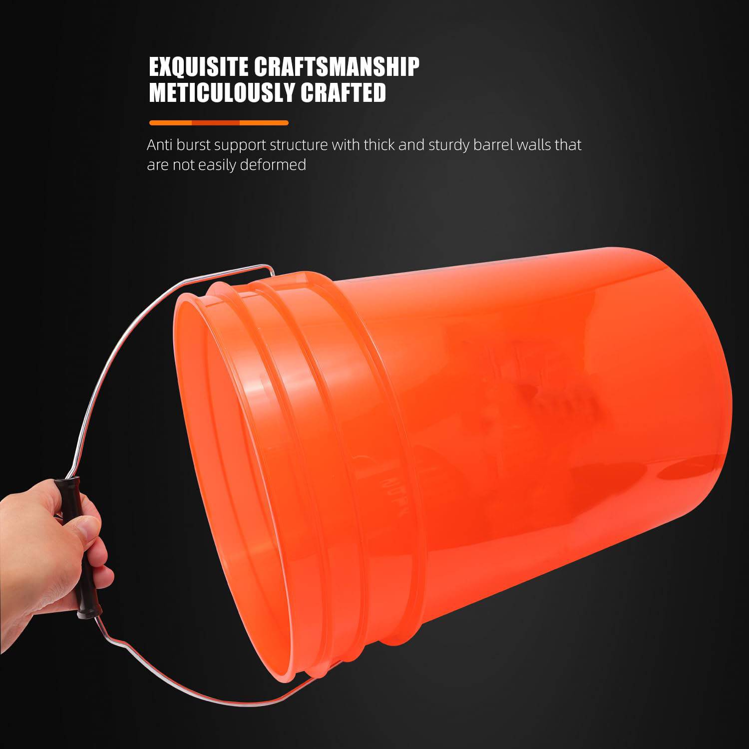 5 Gallon Thickened Transparent Plastic Car Wash Bucket 3