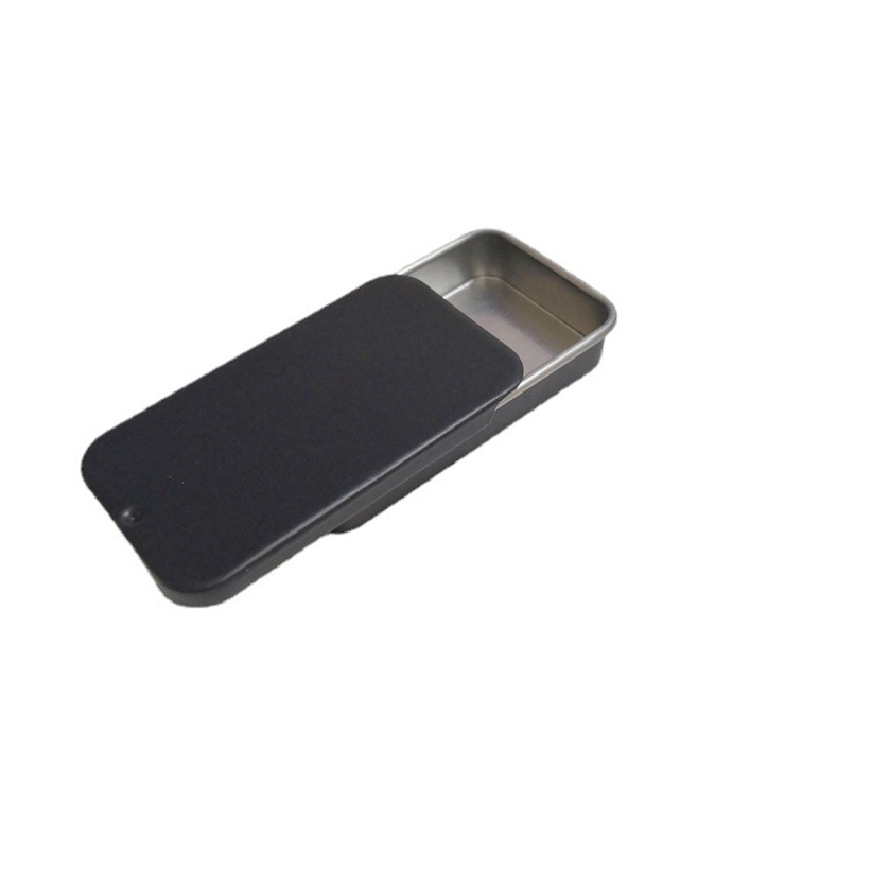 Mini Slide Black Tin Box 3