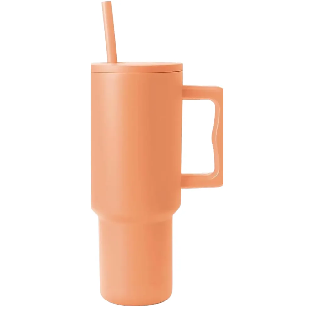40oz. Minimalist Tumbler with Handle and Straw 7