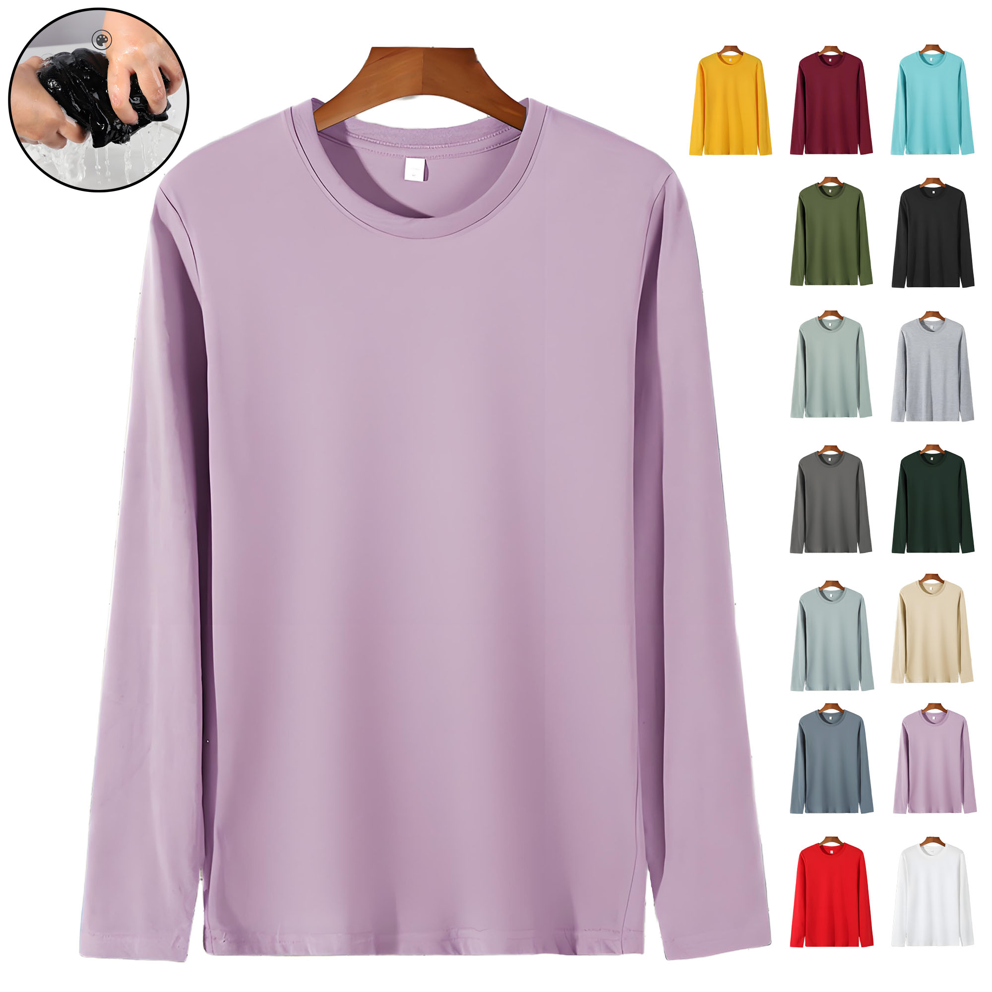 180GMS Combed Cotton Long Sleeve T-Shirt for Men 11