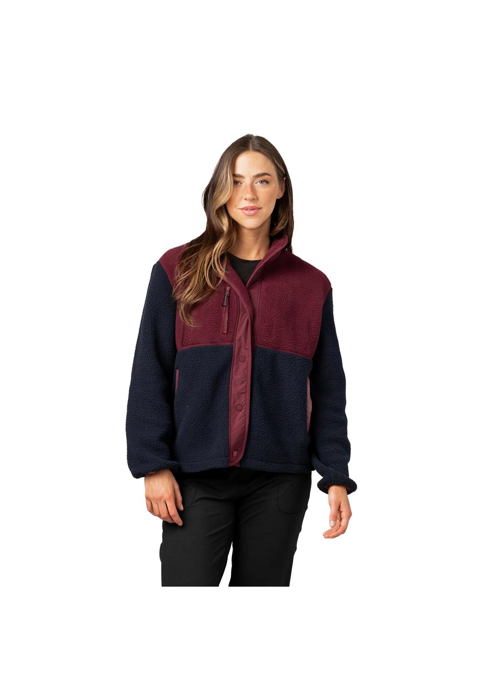 Storm Creek Women's Warm Up Colorblock Sherpa Fleece Jacket