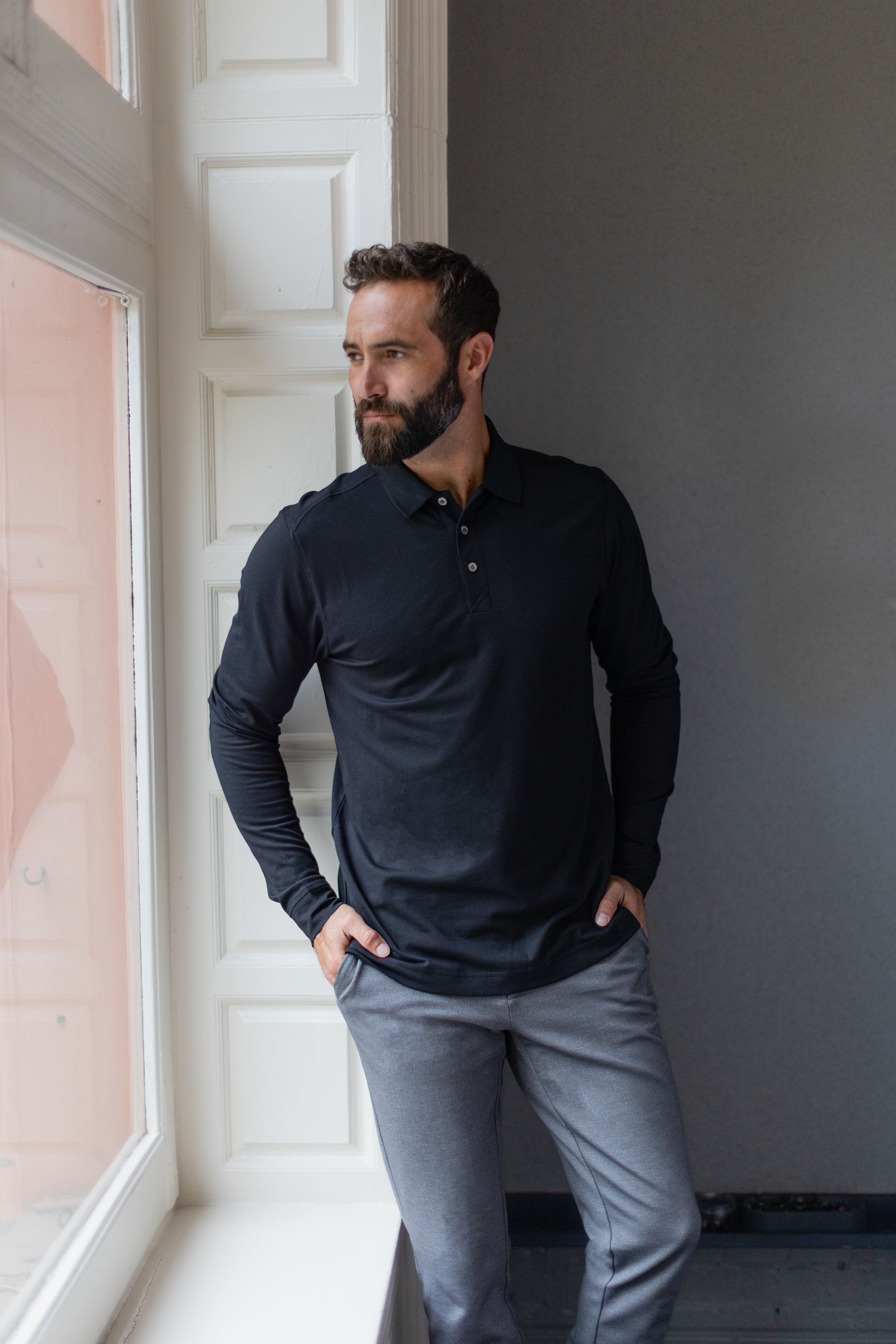 Cutter & Buck Advantage Recycled Cotton-Blend Pique Mens Long Sleeve Polo 24