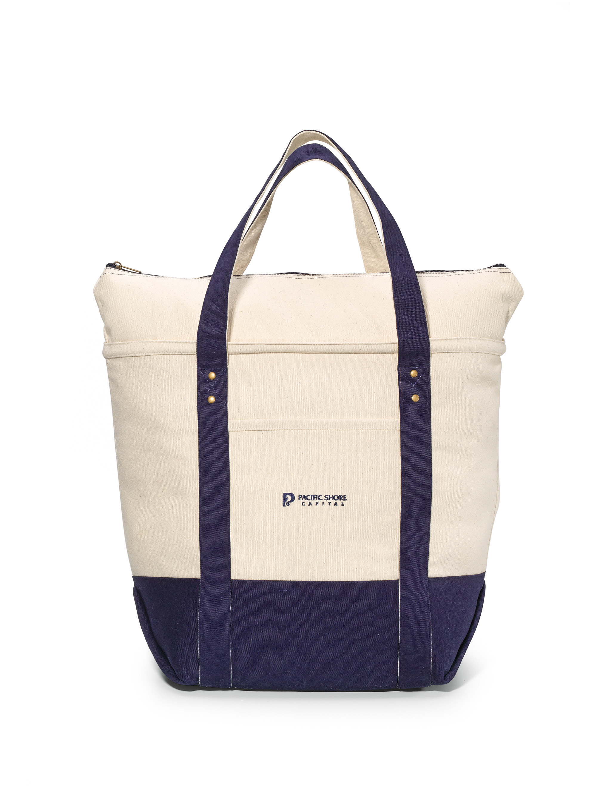 Seaside Zippered Cotton Tote 12