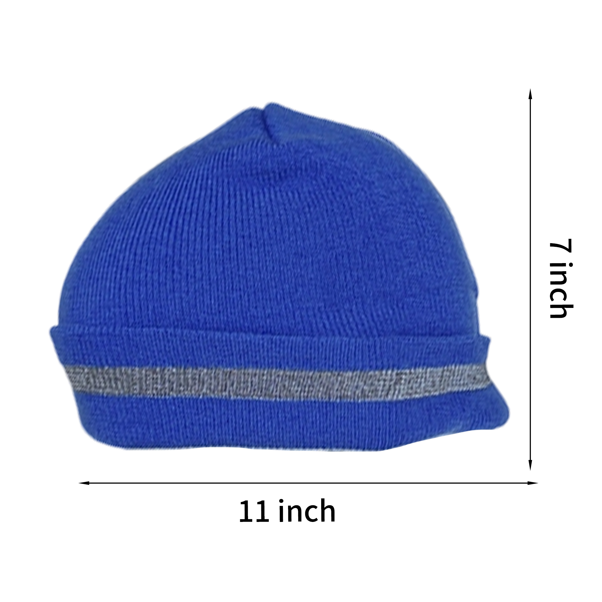 Reflective Knit Beanie With Woven Label 7" x 11" 4