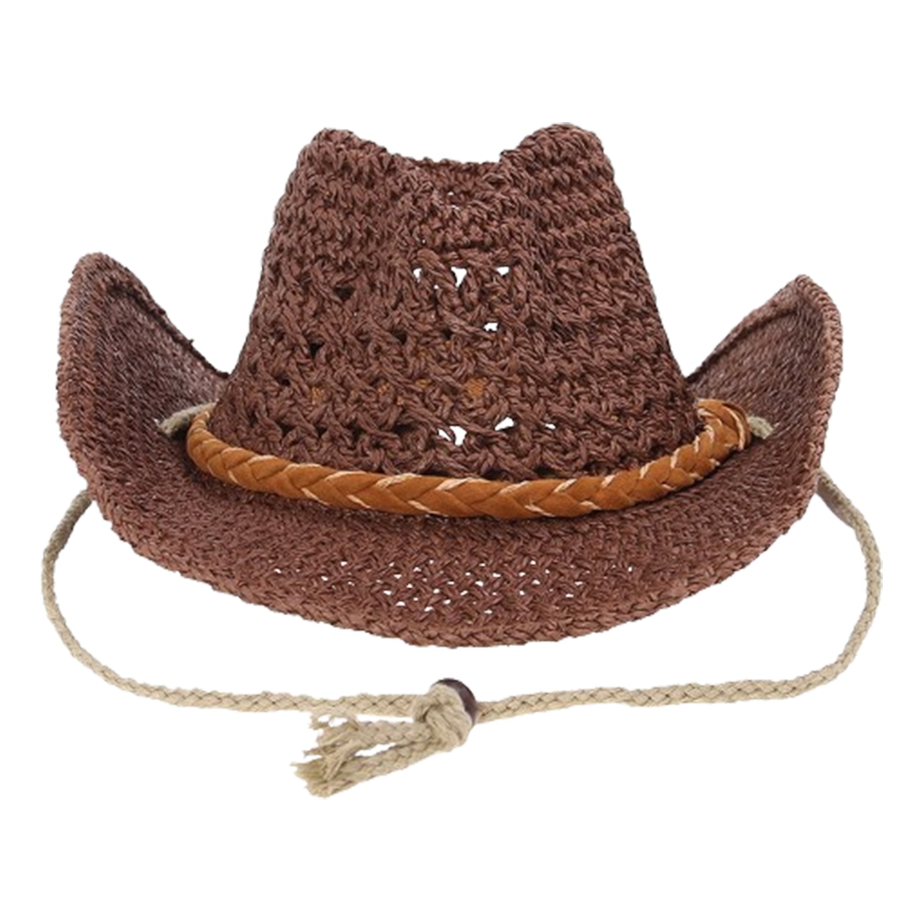 Travel Western Cowboy Straw Hat For Kids 4