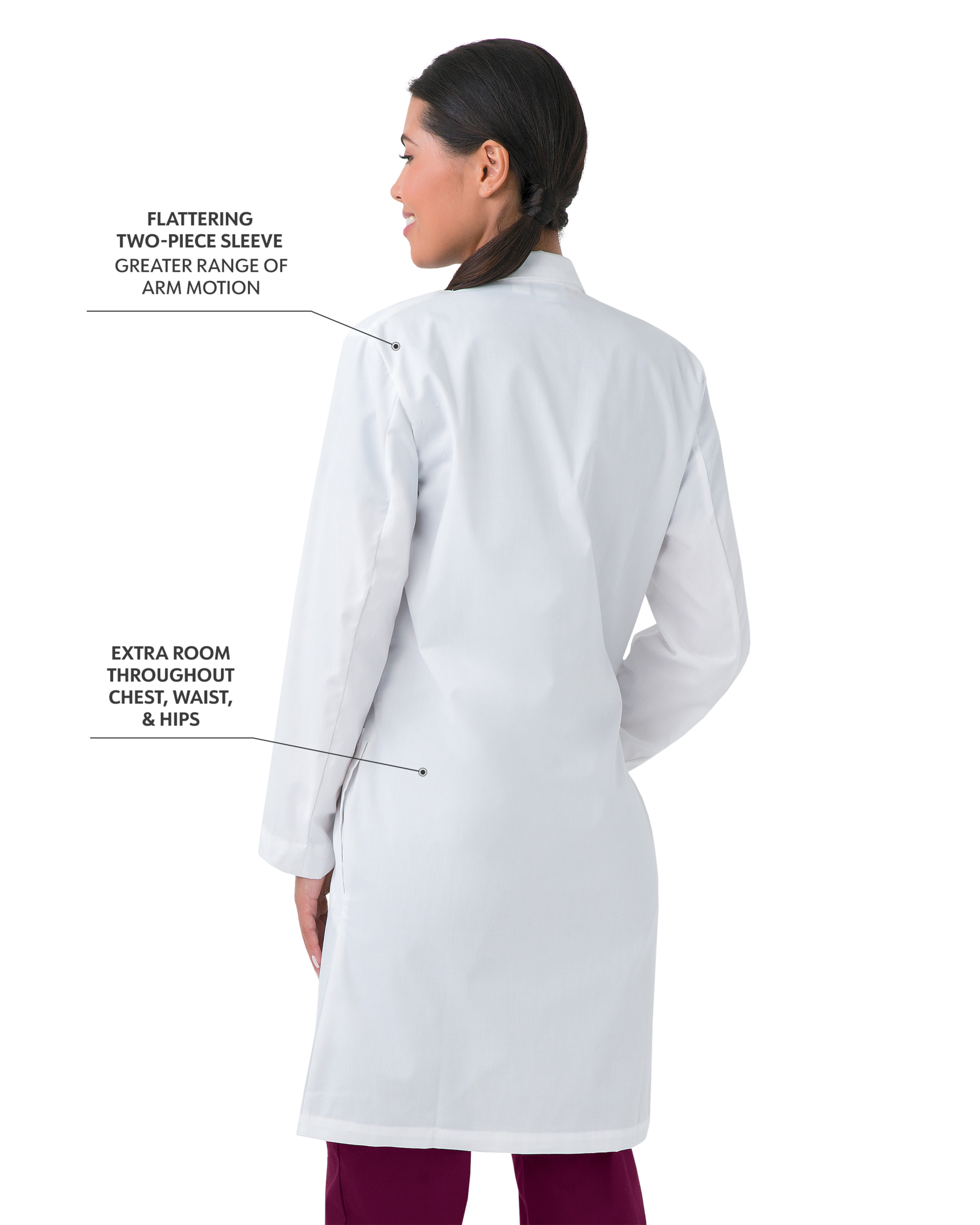Landau - Essentials - Unisex Three-Pocket 39" Full-Length Lab Coat 2