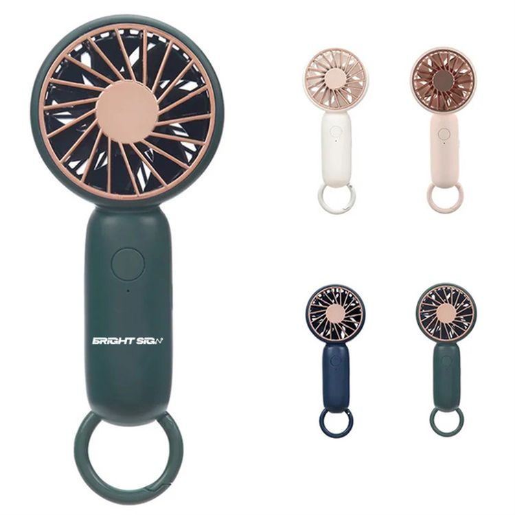 Mini Handheld Fan with Key Ring USB Rechargeable Portable Breeze 2