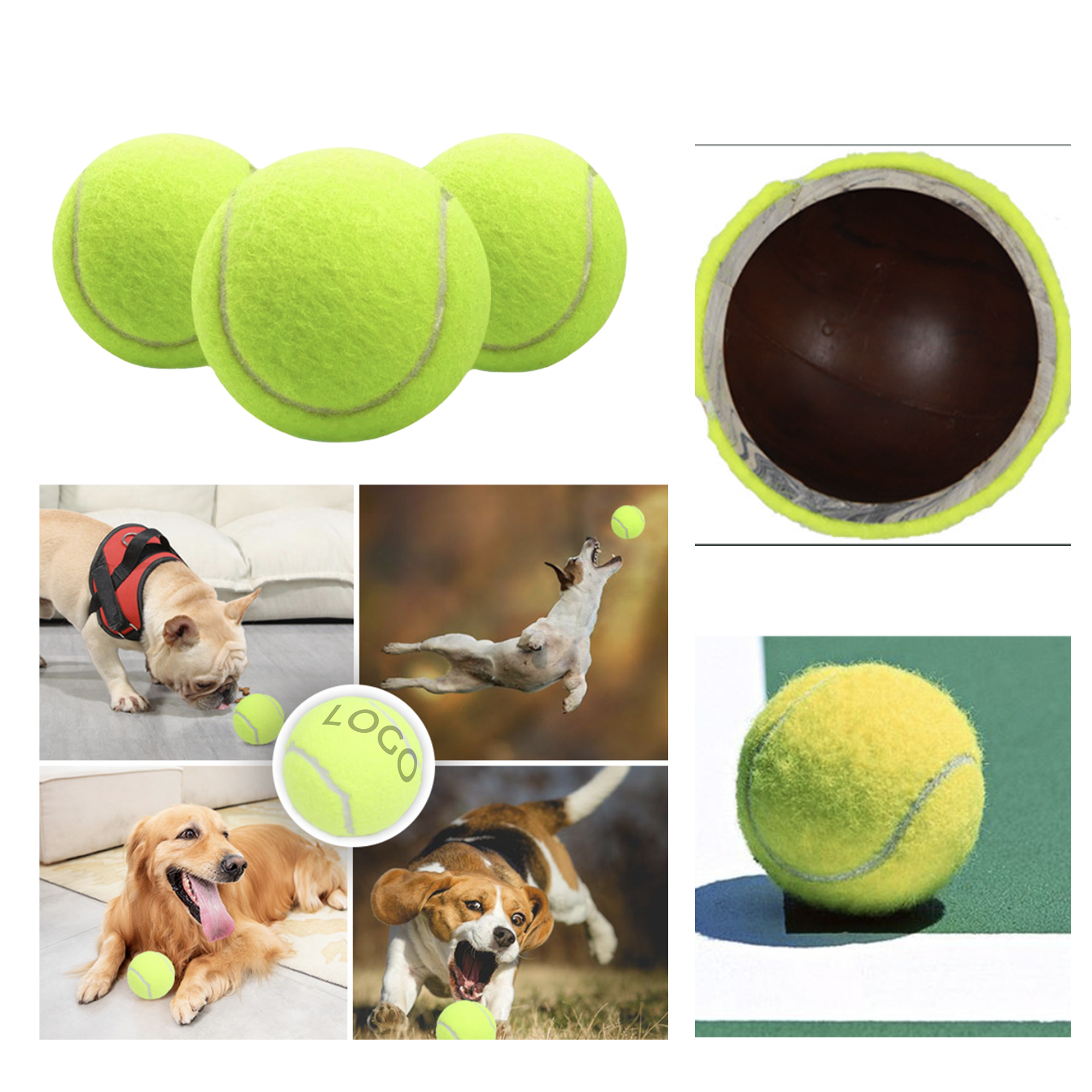 MOQ 10 PCS Durable Pet Tennis Ball 2