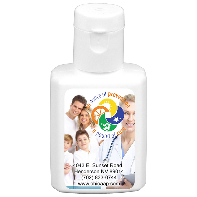 “SunFun” .5 oz Broad Spectrum SPF 30 Sunscreen Lotion In Solid White Flip-Top Squeeze Bottle