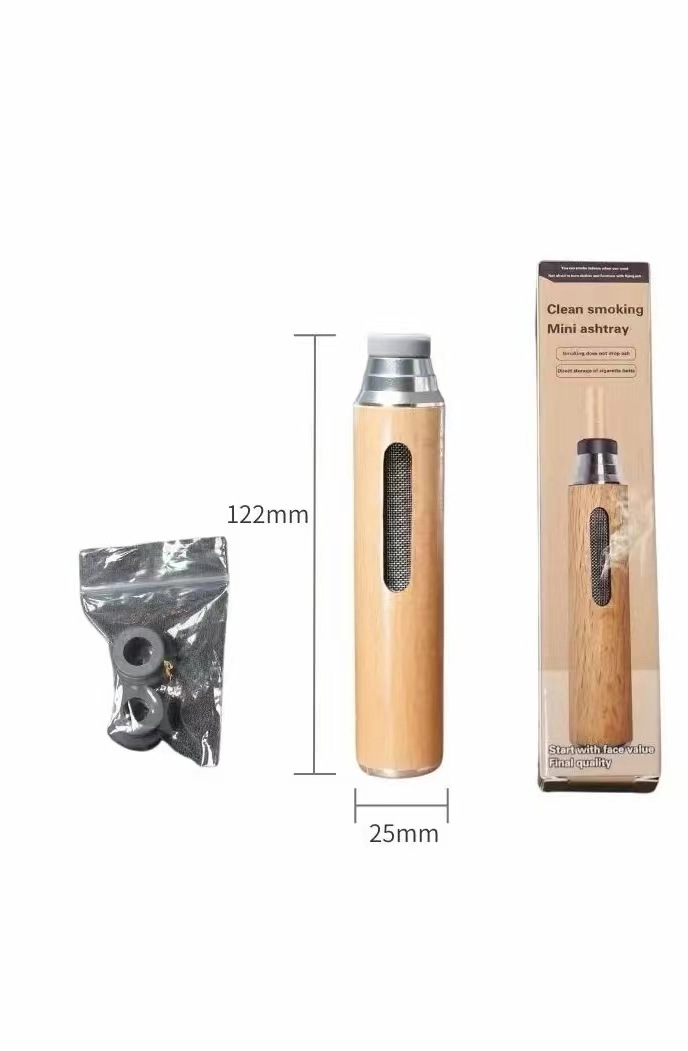 Portable Wooden Car Ashtray 2