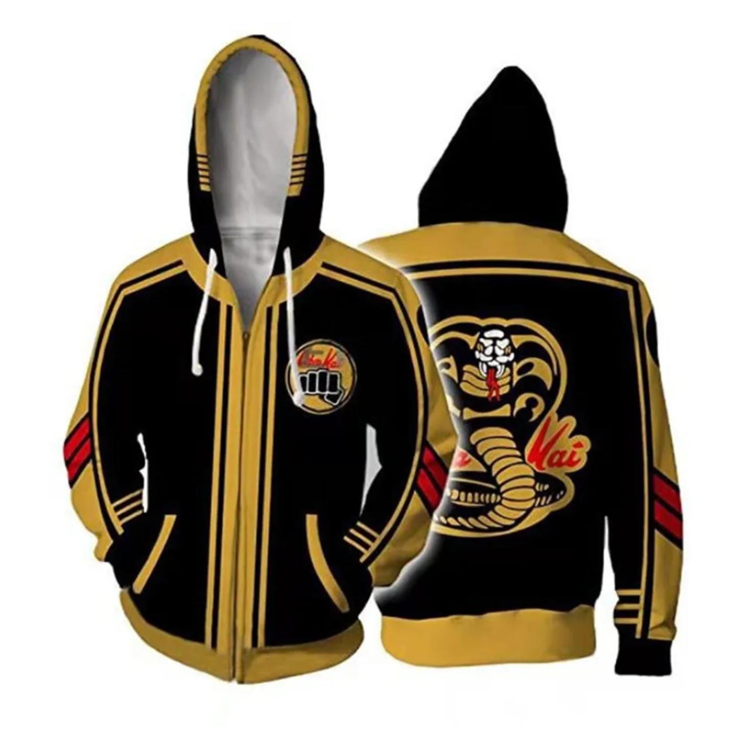 75D Milk Silk Fluorescent Digital Print Men's Zipper Hoodie w/ Pocket - 7.4 oz